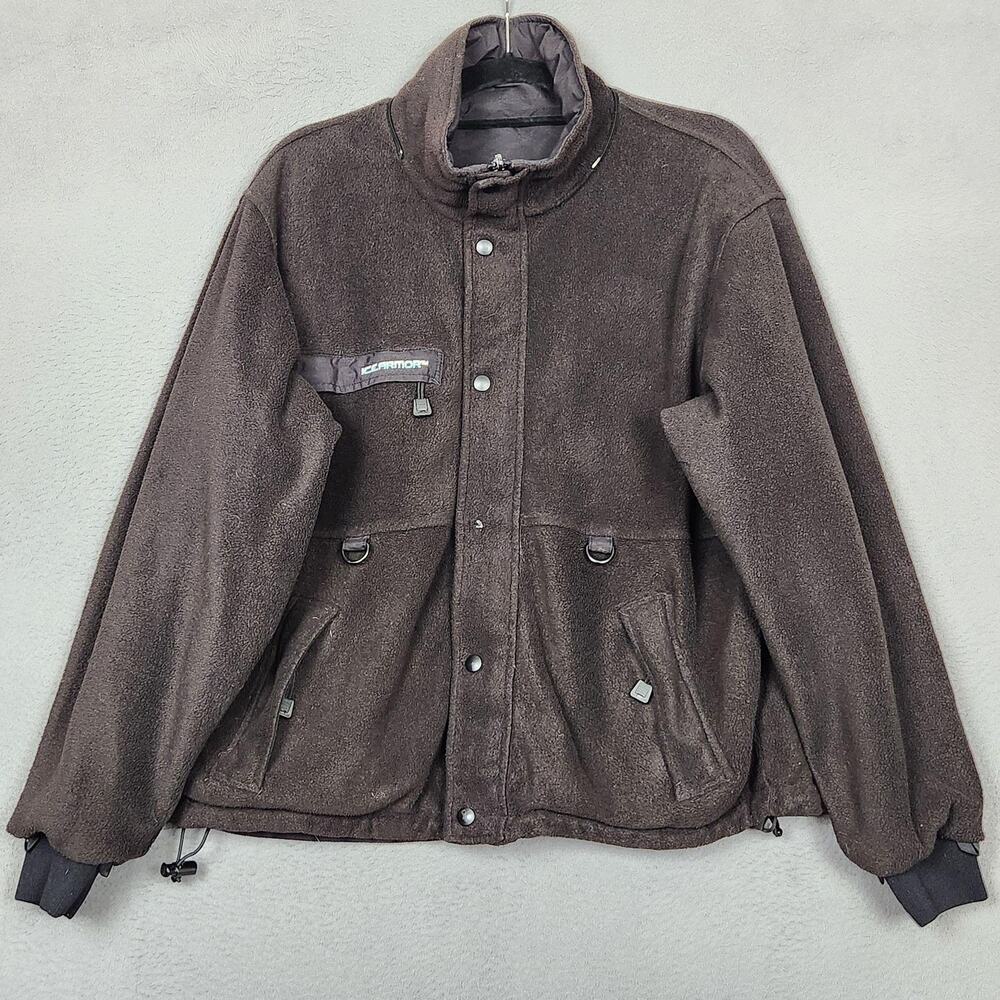 IceArmor Jacket Mens Medium Brown Reversible Fleece Lined Full Zip Ice Fishing